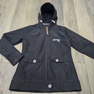 Ziener German Winter Ski Snowboard Coat Jacket Black Women's 42 Gorpcore